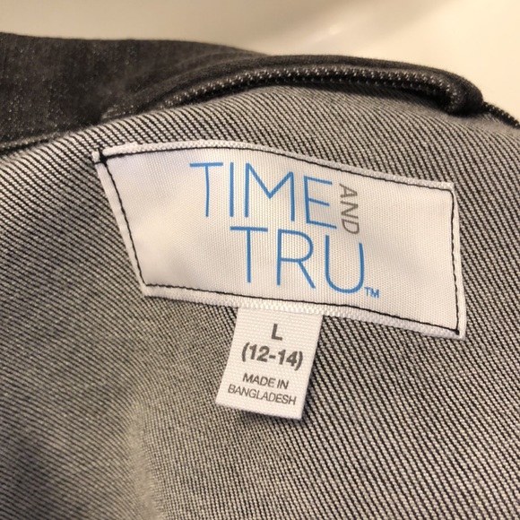 NEW Time and Tru black jean jacket - Picture 5 of 11